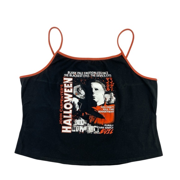 Ripple Junction Tops - Ripple Junction John Carpenter’s Halloween Movie Graphic Black Tank Top Shirt XL